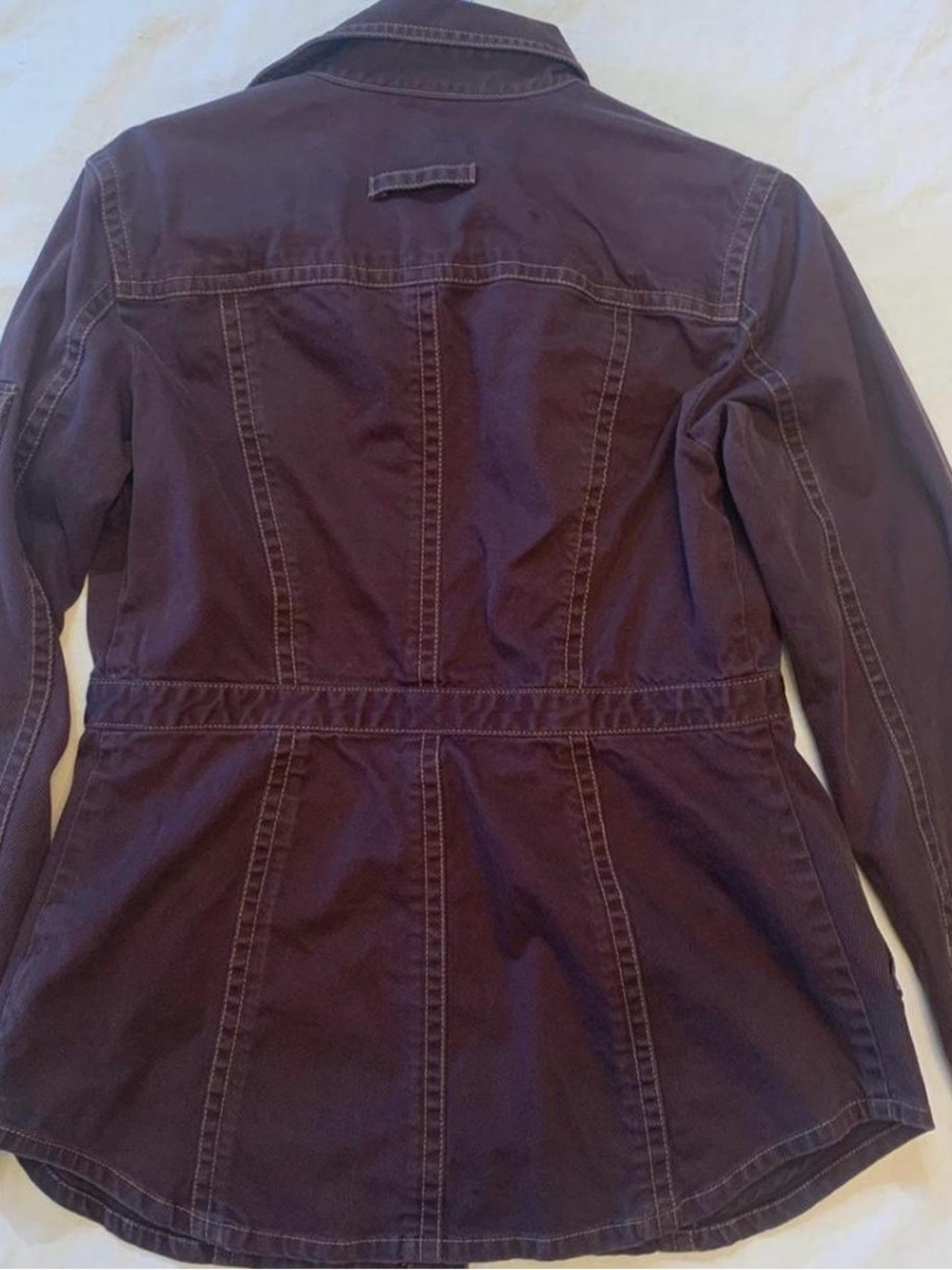 CAbi Halftime Safari #162 Raisin Brown Button-Front Jean Jacket size M - Picture 2 of 5